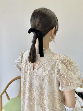 ヘアー アイス 御器所本店(HAIR ICI) 20代30代大人気♪タイトヘア×リボンアレンジ特別なイベントに◎