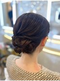 結婚式 二次会 お呼ばれ アップスタイル