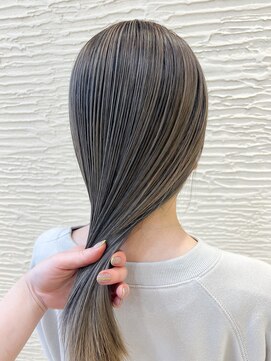 ポール(pole) 札幌ロング オリーブグレージュハイライト