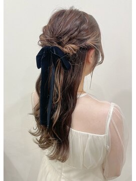 アミー 銀座(Ammy) 【お呼ばれヘア】モテ愛されハーフアップ/結婚式ヘア