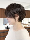 ハイライトバレイヤージュダブルカラーショートカット30代40代