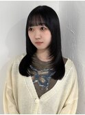 中性ストレート×レイヤーカット