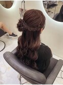 サイドお団子/梅田ヘアセット