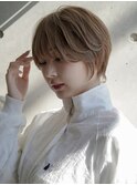 大人可愛い20代30代40代黒髪前下がりショートボブ丸みショート◎