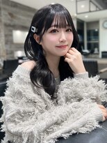 ノク 渋谷(nok)&nbsp;顔まわりカット アイドルバング シースルーバング 透明感カラー