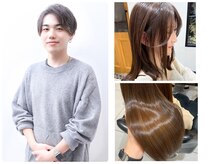 《阿部　淳》丁寧なカウンセリングを心がけております。レイヤー×ミディアム【髪質改善】お任せください◎