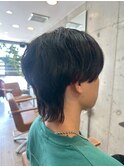 黒髪メンズヘア襟足ウルフカット20代30代40代