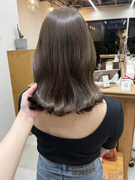 エス 西梅田(esu) olive beige/ブリーチなしダブルカラー