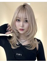 アイトーキョーエス 渋谷(AI TOKYO S)&nbsp;着物ヘア/大人ガーリー/ダークアッシュ/似合わせカット/渋谷