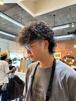 エディ(Edy) メンズパーマスペインカールマッシュウルフ刈り上げ外国人風