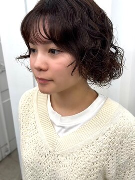 ココ 本八幡(KOKO) □ミルクティーダークブルーデジタルパーマワンホンレイヤー