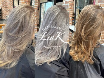 リンク(LinK)の写真/憧れの海外風カラーはお任せ！バレイヤージュとハイライトとレイヤーで立体感を◎