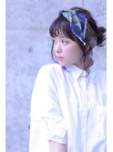 cache cache★スカーフの簡単ヘアアレンジ