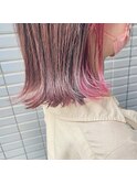 ピンクベージュ×インナーカラー