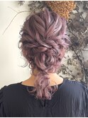 編み下ろしヘアアレンジ