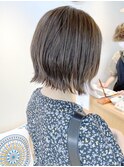 【松戸　ムラマツ】大人かわいい外はねボブ　アッシュ