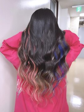 ブランシスヘアー(Bulansis Hair) #ピンク #ブルー #プルエクステ