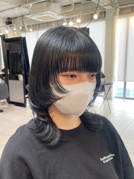 アクアオモテサンドウ(ACQUA omotesando) *黒髪ウルフカット個性的ネオウルフミディアムレイヤーカット