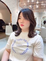 ロンド エスポワール 錦糸町(Lond espoir)&nbsp;ピンクベージュ前髪カタログマルチダボブ【韓国ヘア/鈴木颯】