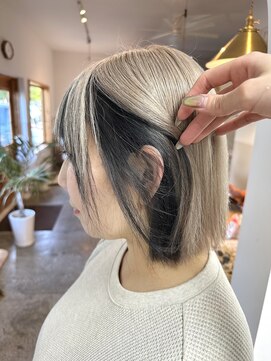 ヘアーデザインサロン スワッグ(Hair design salon SWAG) perl blond / off black