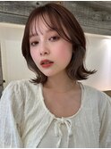ベージュイヤリングカラーくびれヘア【肥田亜沙美】