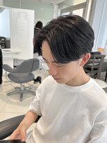 エアー 青山(AIR)&nbsp;メンズセンターパート/ブルーブラック/刈り上げ