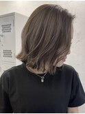 顔周りレイヤーカットくびれヘア切りっぱなしボブ大人ボブ30代★