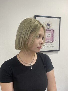 アチェロプラス 幸手店(acero+) ミントグリーン×ボブ