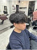 波巻きスパイラル 波巻きパーマ メンズカット 葛西