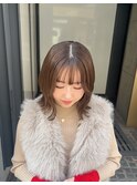 グレージュカラー透明感カラーオリーブカラー