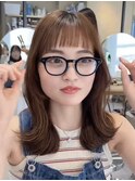 （フェイスレイヤーカット/ブラウン/くびれヘア/）