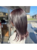 リム(Limb)&nbsp;【韓国ヘア】外ハネミディアム　カシスレッド