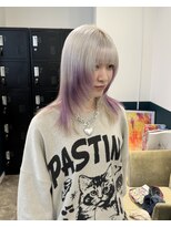 ヘアーブレイス(hair brace)&nbsp;ホワイト×パープル　エンドカラーstylist聖斗