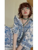 エクテ(ecouter)&nbsp;ノンジアミンカラー×レイヤーボブ×オリーブブラウン