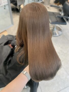 ペレ 梅田(PELE) ホワイトグレージュ/デジタルパーマ/チェリーブラウン/梅田