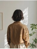 30代40代ショート白髪染めグレイカラーボブ艶栄名駅伏見丸の内