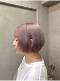 くびれヘア/暗めカラー/アプリコットオレンジ/縮毛矯正