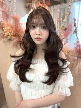 ユニ 表参道(uni) #84/くびれヘア/アプリコットオレンジ/ハイライトカラー/表参道