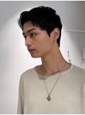 メンズショート/ナチュラルショート/刈り上げなし/束感