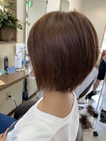 コアフィールフィス(COIFFURE fils)&nbsp;《見附　今町》丸みシルエット×ショート　ピンクベージュ