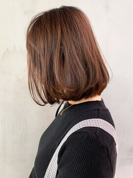 アイティー バイ アルバム 浦和店(IT by ALBUM) ワンカールボブ_ハイライトカラーオリーブカラー_ba247881