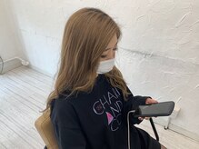 原宿店にフリーwifiと充電器がありますのでご自由にお使いください★韓国インナーカラー韓国ブリーチ原宿