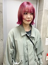 ローウェ 二子玉川(Louwe) 顔まわりレイヤー×グラデーションピンク