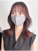カシスピンク_グレージュカラーボブウルフ_ba402301