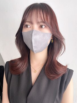 アイティーバイアルバム 松戸店(IT by ALBUM) カシスピンク_グレージュカラーボブウルフ_ba402301