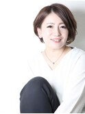 大人可愛いウルフレイヤー20代30代40代丸みショートボブ