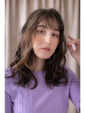 カバーヘア ブリス 川口(COVER HAIR bliss) バイカラー波巻きくるくる小顔ゆる巻きロングZ川口10代20代30代