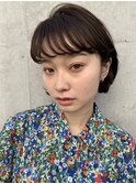 デジタルパーマのワンカールボブ！グレージュカラー！斜めバング