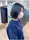 前髪無し黒髪でも可愛い切りっぱなしボブ【久保田夢美】横浜韓国