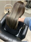 お白髪に合わせた縮毛矯正、白髪ぼかし